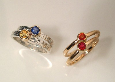 SAPPHIRE STACKING RINGS
